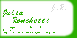 julia ronchetti business card